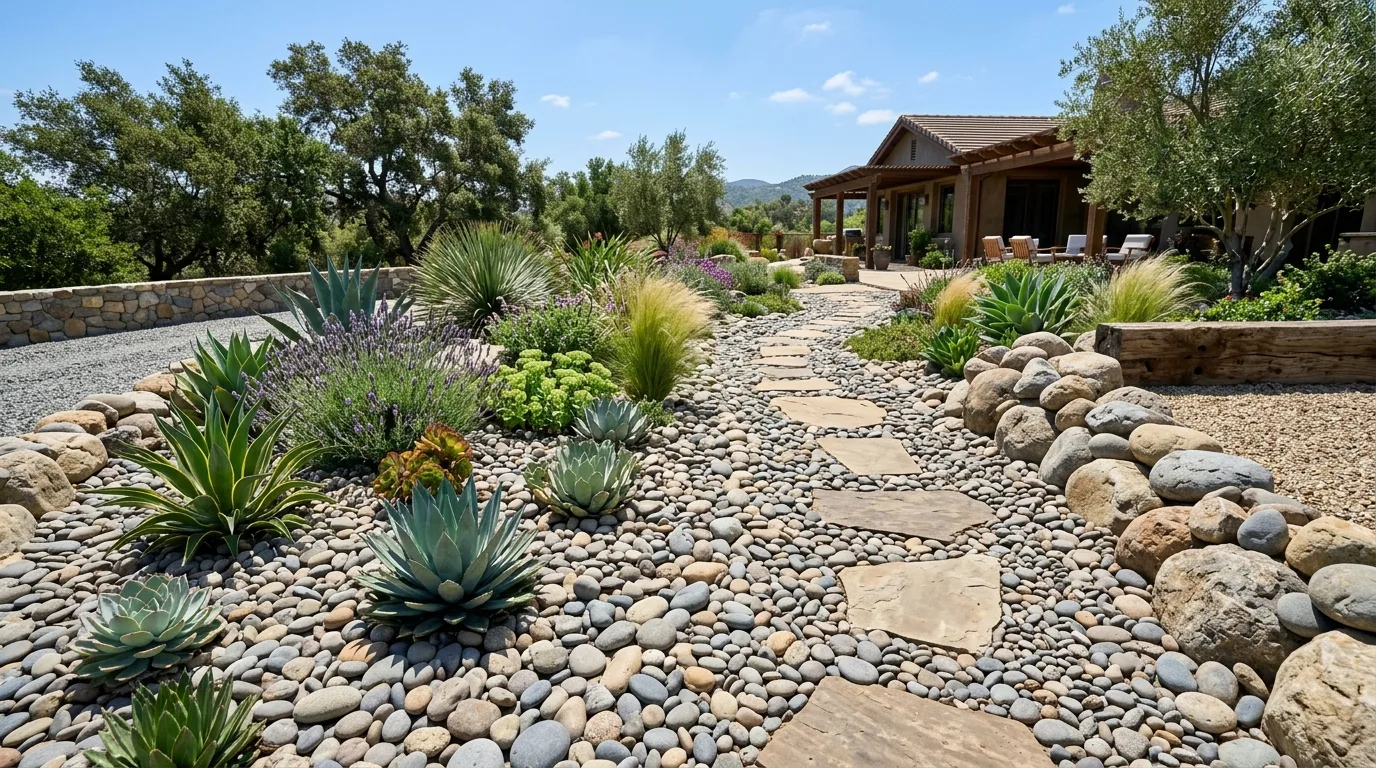 9 River Rock Landscaping Ideas for Low Maintenance